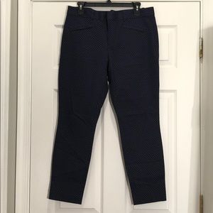 Gap Navy Swiss Dot Skinny Ankle Pants